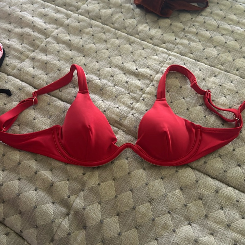 Red wire bikini top